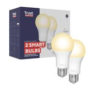 Trust Ampoule LED connectée E27 Compatible Alexa et Google Sans hub Wi‑Fi 2,4GHz Dimmable Lot de 2