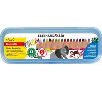 Trust-Eberhard Faber 511429 - Set De Crayons De Couleur Colori, 16 Crayons De Couleur Épais Et 2 Crayons D'apprentissage B