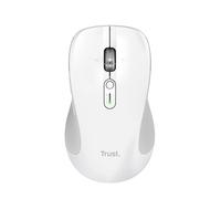 Trust Ferro Souris sans Fil avec Molette Ultra-Rapide et Défilement Horizontal, Bluetooth + 2.4 GHz, Boutons Silencieux, 65% Plastique Recyclé, Souris Bluetooth Multi-Appareils PC Mac, Blanc