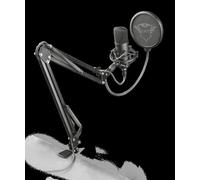 Trust Gaming 22400 GXT 252 Emita Plus Studio Microphone USB avec bras et filtre anti-pop, cardioïde pour PC, PS4 et PS5, streaming, podcast, voix off - Noir