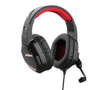 Trust Gaming Casque Gamer PC avec Micro et LED GXT 448 Nixxo - Éclairages LED, Coussinets Doux, Câble Tressé de 2.3 m, Microphone Flexible et Repliable, Commandes sur Fil - Noir