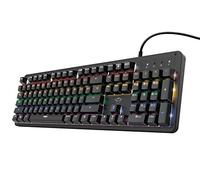 Trust Gaming Clavier Mécanique GXT 863 Mazz - Clavier Filaire avec Interrupteurs Outemu Red Mécaniques, AZERTY Français, 14 Modes de Couleurs, USB Plug & Play, PC/Ordinateur Portable