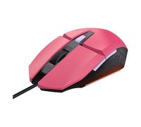 Trust Gaming GXT 109B Souris de jeu Felox avec 6 boutons programmables, éclairage LED multicolore, 200-6400 DPI, câble USB 150 cm, souris PC avec logiciel intégré pour ordinateur/portable - Rose