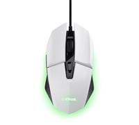 Trust Gaming GXT 109W Felox Souris Gamer Filaire - 6 Boutons Programmables, 200-6400 DPI, Éclairage LED, Câble USB 150 cm - Blanc