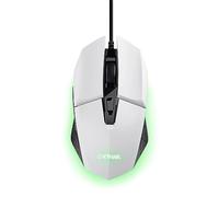 Trust Gaming GXT 109W Felox Souris Gamer avec 6 Boutons Programmables, Éclairage LED Multicolore, 200-6400 DPI, Câble USB 150 cm, Souris Gaming Filaire pour PC, Ordinateur Portable - Blanc
