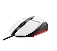 Trust Gaming GXT 109W Felox Souris Gamer Filaire - 6 Boutons Programmables, 200-6400 DPI, Éclairage LED, Câble USB 150 cm - Blanc