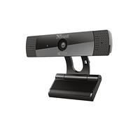 Trust Gaming GXT 1160 Vero Webcam Full HD 1080p 30 FPS avec Micro Intégré, Web Caméra d’Ordinateur USB pour PC, Ordinateur Portable, Laptop, Video, Youtube, Skype, Teams, Zoom, Streaming - Noir