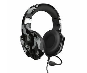 Trust Gaming GXT 1323 Altus Casque Gaming, Over Ear, Contrôle du Volume, Câble Adaptateur, pour PC Nintendo Switch, PS4, PS5, Xbox One, Xbox Series X - Camo Noir [Exclusivité Amazon]
