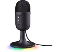 Trust Gaming GXT 236 Yami Micro Gamer à Condensateur, Microphone USB pour Le Streaming, Twitch, Youtube, Podcast, Jeux PS5, PS4, Micro ASMR avec Filtre Anti-Pop, Touche Muet, RGB - Noir