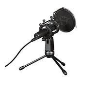 Trust Gaming GXT 241 Velica Micro PC USB Streaming, avec Trépied et Un Filtre Anti-Pop, Microphone Gamer, ASMR, Enregistrement Studio, Chant, Twitch, Youtube, PC/Ordinateur Noir