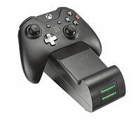 Trust Gaming GXT 247 - Dual Chargeur Compatible avec Manette Xbox One, One S, One X, (Deux Emplacements), Docking Station de Charge Rapide avec 2X Batteries Rechargeables - Noir