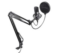 Trust Gaming Microphone USB GXT 252+ Emita Plus – Cardioïde, Filtre anti-pop, Bras articulé – Noir