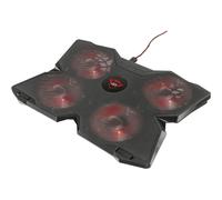 Trust Gaming GXT 278 Yozu Laptop Cooling, support pour ordinateur portable de jeu de 17,3 pouces, lumière rouge, câble d'alimentation USB, pad de refroidissement à 3 positions, hauteur réglable Suppor