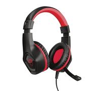 Trust Gaming GXT 404R Rana Casque Gamer avec Micro pour Nintendo Switch, Jack 3.5mm, Commande sur Fil, Arceau Réglable, Casque Gaming avec Microphone Repliable pour Console de Jeu - Rouge/Noir