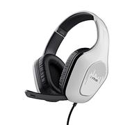 Trust Gaming GXT 415W Zirox Casque Gaming Léger avec Transducteurs 50 mm pour PC, Xbox, PS4, PS5, Switch, Mobile, Audio Jack 3.5 mm, Câble de 2 m, Casque Gamer Filaire Over-Ear avec Micro - Blanc