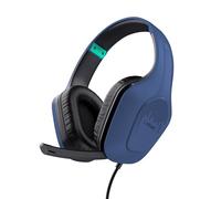 Trust Gaming GXT 418B Rayne Casque Gaming Léger pour PC Xbox PS4 PS5 Switch Mobile, Transducteurs 50 mm, Audio Jack 3.5 mm, Câble de 2 m, Casque Gamer Filaire Over-Ear avec Micro, Bleu