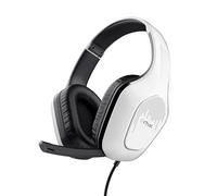 Trust Gaming GXT 418W Rayne Casque Gaming Léger pour PC Xbox PS4 PS5 Switch Mobile, Transducteurs 50 mm, Audio Jack 3.5 mm, Câble de 2 m, Casque Gamer Filaire Over-Ear avec Micro, Blanc