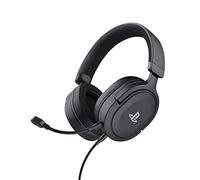 Trust Gaming GXT 498 Forta Casque PS5 Durable, Licence Officielle pour Playstation 5, Casque Gamer PS4, Arceau Réglable, Câble de 1,2 m, Casque Gaming Over Ear avec Microphone Détachable, Noir