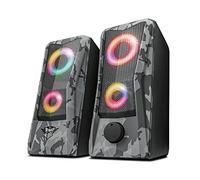 Trust Gaming GXT 606 Javv Enceinte PC Gamer 2.0, 12 W, Éclairage LED RGB, Alimentation USB