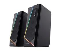 Trust Gaming GXT 609 Zoxa Système d'Enceintes, Haut-parleurs Gamer, 6 Modes d'Éclairage RGB, 12 W, Alimentation USB, Système Audio pour PC et Ordinateur Portable - Noir