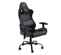 Trust Gaming GXT 708 Resto Chaise Gaming, Chaise de Bureau, Fauteuil, Pivotement Total sur 360° et Dossier Réglable, Châssis Construit en Métal Robuste - Noir