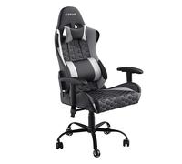 Trust Gaming GXT 708W Resto Chaise Gaming, Chaise de Bureau, Fauteuil, Pivotement Total sur 360° et Dossier Réglable, Châssis Construit en Métal Robuste - Blanc