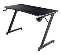 Trust Gaming GXT 709 Luminus Bureau Gaming Blanc LED RGB 120 x 60, 10 Modes Couleur, Alim USB, Bureau Gamer avec Support de Casque Noir G