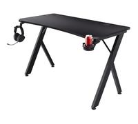 Trust Gaming GXT 712 Dynamus Bureau 120 x 60 cm,Bureau Gamer avec Support de Casque et Porte-gobelet,Table avec Pieds Métalliques