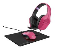 Trust Gaming Tridox Pack PC Gamer 3-en-1 - Casque Léger 50 mm, Audio Jack 3.5 mm, Souris Gamer Filaire 200-6400 DPI, Tapis Kit Pink