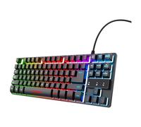 Trust Gaming GXT 833 Thado Clavier Gamer TKL RGB Filaire Compact, Éclairage LED Multicolore, AZERTY Français