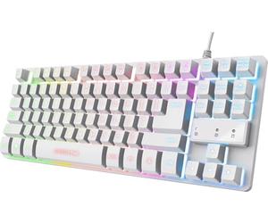 Trust Gaming GXT 833W Thado TKL Clavier Allemand QWERTZ Clavier de Jeu Compact 80% USB en métal, Anti-fantôme, éclairage LED recyclé pour PC, Ordinateur Portable, Mac