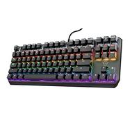 Trust Gaming GXT 834 Callaz Clavier Mécanique TKL, QWERTY US Layout, Commutateurs Outemmu, Clavier avec Lumières LED, Clavier USB pour PC, Ordinateur Portable, Mac - Noir