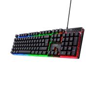 Trust Gaming GXT 835 Azor Clavier Gamer Filaire AZERTY Français, Éclairage LED Arc-en-Ciel, Mode Jeu, 8 Touches Anti-ghosting - Noir