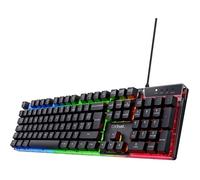 Trust Gaming GXT 835 Azor Wired French AZERTY Gaming Keyboard, LED Rainbow Lighting, Gaming Mode, 8 Anti-Ghosting Ke GAMING MUSICAL
