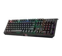 Trust Gaming GXT 890 Cada Clavier AZERTY Gamer Mécanique RGB, Interrupteurs Blancs Outemu, Anti Ghosting, Touches Macros Programmables - AZERTY, Noir
