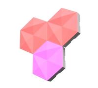 Trust Gaming GXT 903 Vybz Panneau LED Gaming Hexagonal Kit d'extension 3 Pièces, LED Murale, 44 Modes d'éclairage, Synchronisation Musicale, Télécommande App, Lampe RGB pour Setup Gaming
