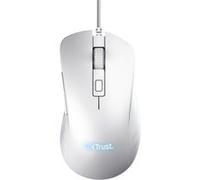 Trust Gaming GXT 924W Ybar+ Souris Gamer Haute Performance, 25600 PPP, 50% Plastiques Recyclés, Capteur Optique 25K, Éclairage RGB, 6 Boutons Programmables, Souris Gaming Filaire USB - Blanc