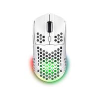 Trust Gaming GXT 929W Helox Souris Gaming sans Fil Ultralégère 75g, 80h de Batterie, Récepteur Micro-USB 2,4 GHz, DPI Réglable 800-4800, Souris Gamer Rechargeable LED PC Ordinateur - Blanc