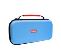 Trust Gaming GXTrust 1251B Pochette pour Nintendo Switch 2, Étui Switch avec Conception Antichoc, Poignée, Espace pour 4 Joy-Cons, Housse avec Pochette pour Dragonnes et 12 Jeux, Bleu