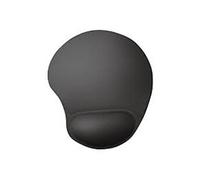Trust Tapis de souris ergonomique Bigfoot - Repose-poignet gel 236×205 mm, base antidérapante - Noir