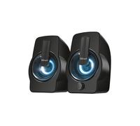 Trust Gemi Noir - Système d'Enceintes 2.0 - 6W RMS (12W PMPO) - RGB - Haut-parleur 4cm - 20-20000Hz - USB - Connecteur 3.5mm - 8.5x9.5x13.2cm