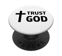 Trust God Christian Cross Jésus Foi Écriture PopSockets PopGrip Adhésif
