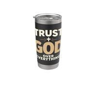 Trust God Over Everything Christian Faith Religious Gobelet isotherme en acier inoxydable double paroi