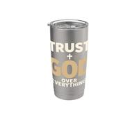 Trust God Over Everything Christian Faith Religious Gobelet isotherme en acier inoxydable double paroi