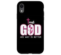 Trust God Plan His Way is Better Christian Faith Jesus Cross Coque pour iPhone XR