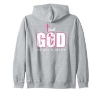 Trust God Plan His Way is Better Christian Faith Jesus Cross Sweat à Capuche