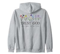 Trust God Sign His Way is Better Christian Faith Over Fear Sweat à Capuche