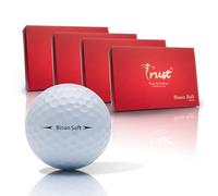 Trust Golf Balles de Golf Bison Soft - 3 pièces avec Coque en uréthane et Noyau réactif, pour des frappes Longues, Droites et Un arrêt précis, Alliant Distance et contrôle - Boîte de 48 balles