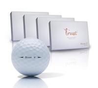 Trust Golf Balles de Golf Bison V - 3 pièces avec Coque en uréthane et Noyau réactif, pour des frappes Longues, Droites et Un arrêt précis, Alliant Distance et contrôle - Boîte de 48 balles