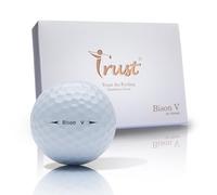 Trust Golf Balles de Golf série Bison - 3 pièces avec Coque en uréthane et Noyau réactif, pour des frappes Longues, Droites et Un arrêt précis, Alliant Distance et contrôle - Boîte de 12 ou 48 balles